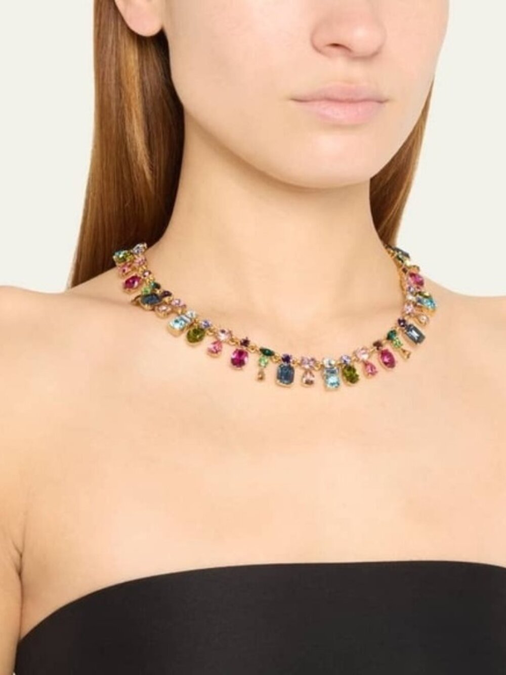 OSCAR DE LA RENTA Candied Crystal Statement Necklace